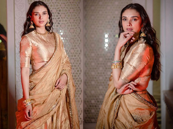 Gorgeous Aditi Rao Hydari In Traditional Saree
